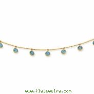 14K Blue Topaz Necklace chain