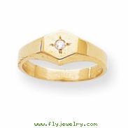 14k Child's AA Diamond Signet Ring