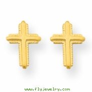 14k Cross Post Earrings
