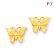 14K Diamond-cut Butterfly Earrings