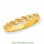 14k Diamond-cut Rope Ring