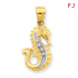 14k Diamond Seahorse Pendant