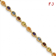 14k Gemstone Rainbow Bracelet