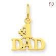 14K Gold  #1 Dad Charm