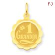 14K Gold  #1 Grandpa Disc Charm