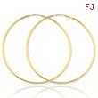 14K Gold  1.5x57mm Polished Round Endless Hoop Earrings