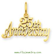 14K Gold  25th Anniversary Charm