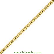 14K Gold  4mm Byzantine Chain