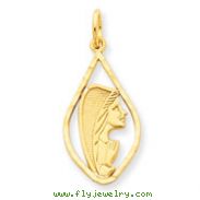 14K Gold  Blessed Mary Charm