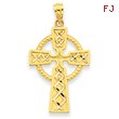 14K Gold  Celtic Cross Pendant