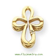 14K Gold  Diamond Cross Pendant