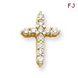 14K Gold  Diamond Cross Pendant