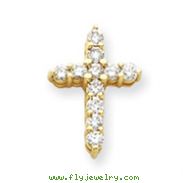 14K Gold  Diamond Cross Pendant