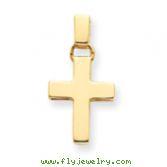 14K Gold  Hollow Cross Pendant