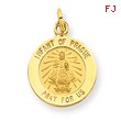 14K Gold  Infant of Prague Medal Charm