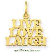 14K Gold  Live Love Laugh Charm