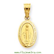 14K Gold  Miraculous Medal Charm