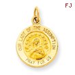 14K Gold  Our Lady Of The Assumption Medal Charm