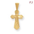 14K Gold  Passion Cross Pendant