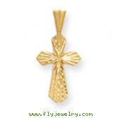 14K Gold  Passion Cross Pendant