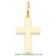 14K Gold  Polished Cross Pendant