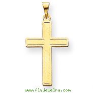 14K Gold  Polished Cross Pendant
