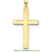 14K Gold  Polished Cross Pendant