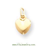 14K Gold  Puffed Heart Charm