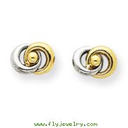 14K Gold & Rhodium Love Knot Earrings