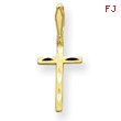 14K Gold  Satin & Diamond-Cut Cross Pendant