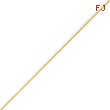 14K Gold 0.80mm Spiga Pendant Anklet