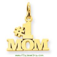 14K Gold #1 Mom Charm