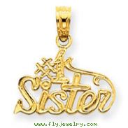 14K Gold #1 Sister Pendant