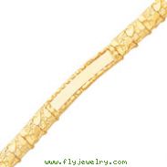 14K Gold 10.0mm Nugget ID Bracelet