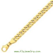 14K Gold 10.1mm Polished Fancy Link Bracelet