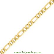 14K Gold 10mm Flat Figaro Bracelet