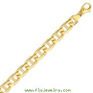 14K Gold 11mm Hand-Polished Anchor Link Bracelet