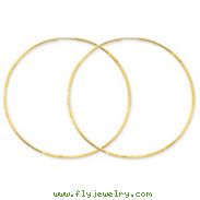 14K Gold 1.25x57mm Diamond Cut Endless Hoop Earring