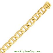14K Gold 13mm Hand-polished Anchor Link Bracelet