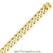 14K Gold 13mm Hand Polished Rounded Curb Bracelet