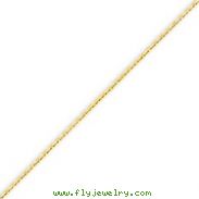 14K Gold 1.3mm Solid Diamond Cut Cable Chain