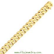 14K Gold 14mm Hand Polished Traditional Link Bracelet