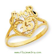 14K Gold 15 Amor Heart Ring