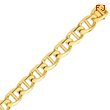 14K Gold 15mm Hand-polished Anchor Link Bracelet