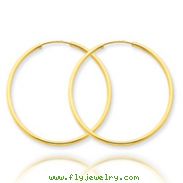 14K Gold 1.5x33mm Polished Round Endless Hoop Earrings