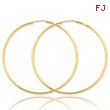 14K Gold 1.5x53mm Polished Round Endless Hoop Earrings