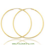 14K Gold 1.5x53mm Polished Round Endless Hoop Earrings