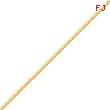 14K Gold 1.65mm Solid Diamond Cut Cable Anklet
