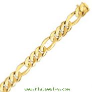 14K Gold 16mm Fancy Heavy Figaro Link Bracelet