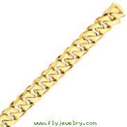 14K Gold 16mm Hand Polished Traditional Link Bracelet
